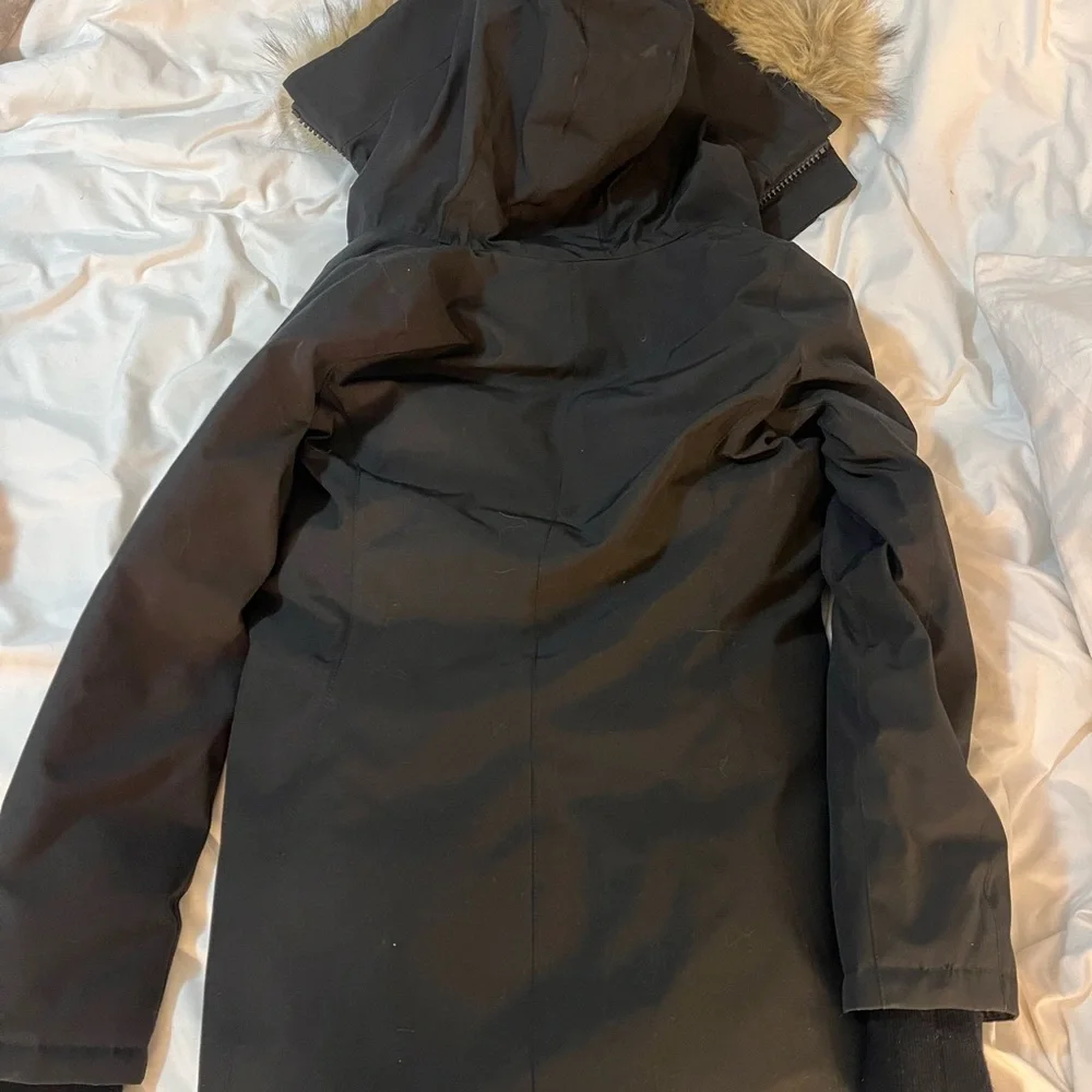 Aritizia TNA Black Ski Jacket with Faux Fur Hood goose down HAVEN XXS - Picture 2 of 8